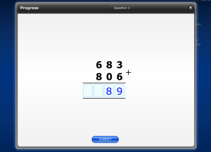 maths online screen shot
